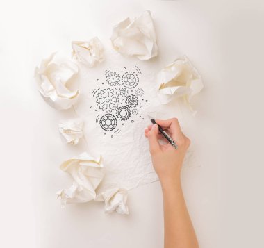 El buruşuk kağıt yazma