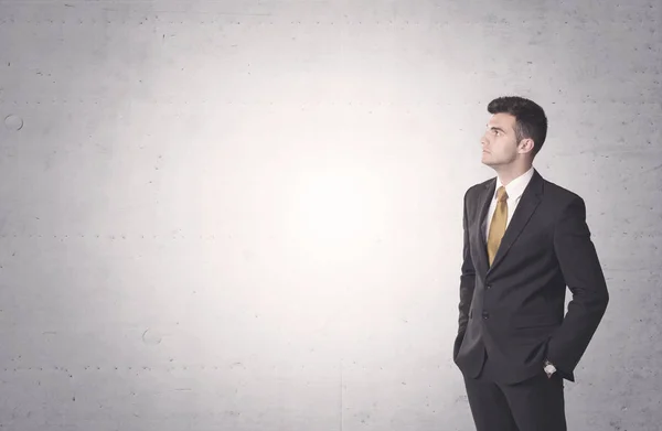 Elegant businessman with clear background — Stock Photo, Image