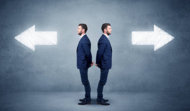 İki seçenek ile işadamı