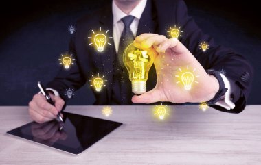 işadamı bir parlak fikir kavram vardır