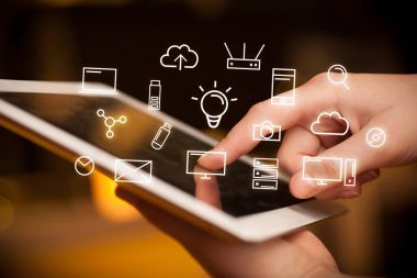 Tablet simgelerle dokunmadan parmak