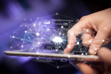 Tablet grafiklerle dokunmadan parmak