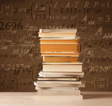 Matematik formüllü klasik arkaplan kitapları 