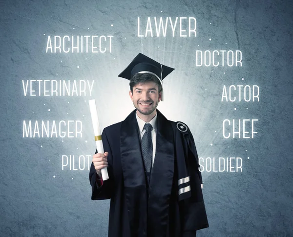 Persona laureata in cerca di professioni — Foto Stock