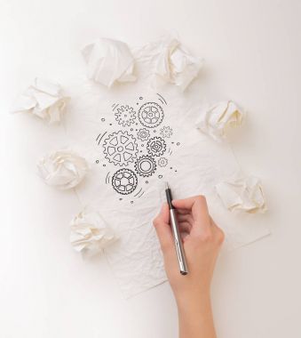 El buruşuk kağıt yazma