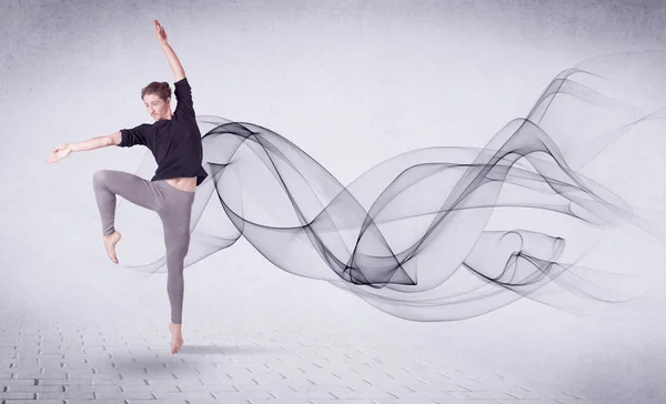 抽象的な渦の現代バレエダンサー — ストック写真
