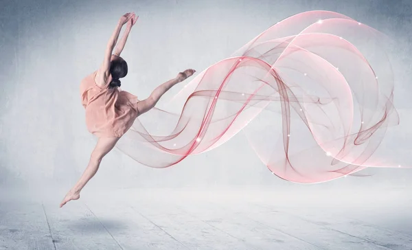 Bailarín artista de ballet con remolino abstracto —  Fotos de Stock