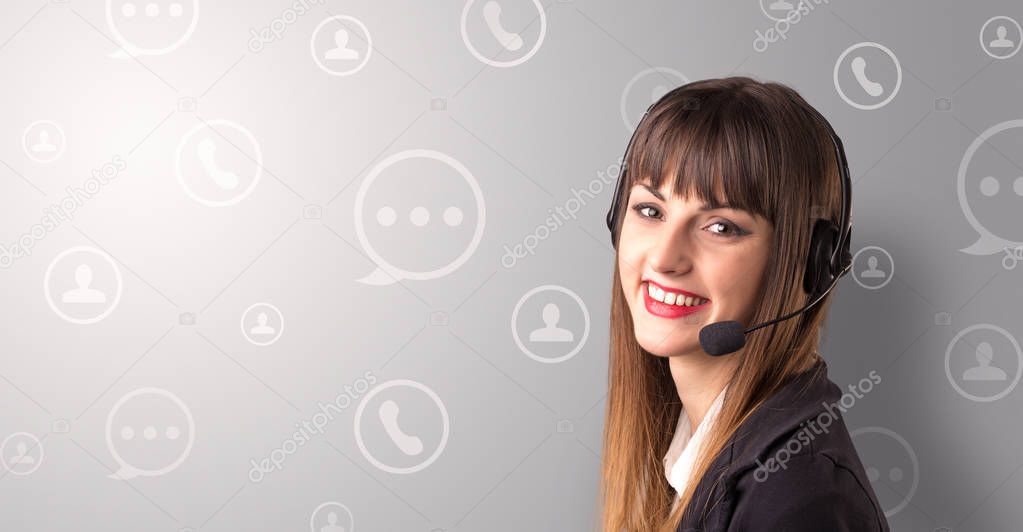 Young Female telemarketer