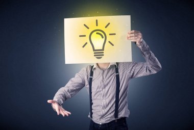 Ampul ile işadamı holding kağıt