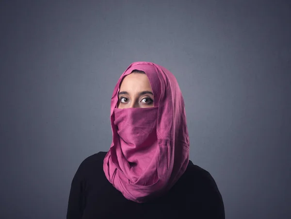 Muslimische Frau trägt Niqab — Stockfoto