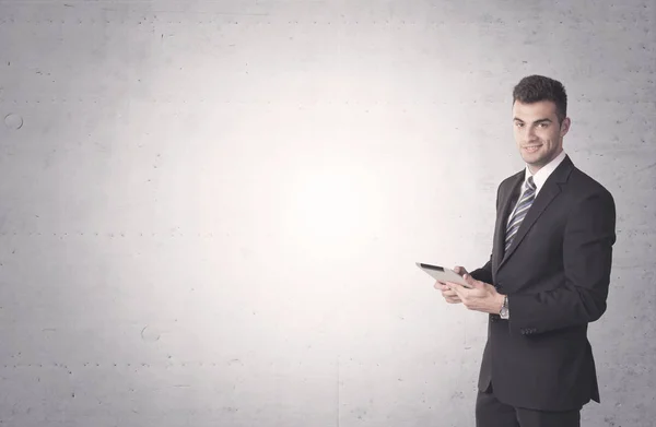 Elegant businessman with clear background — Stock Photo, Image