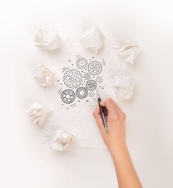 El buruşuk kağıt yazma