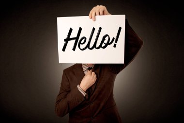 İşadamı holding kağıt tebrik ile