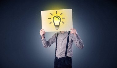 Ampul ile işadamı holding kağıt