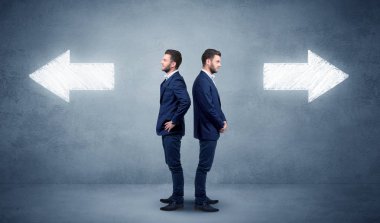 İki seçenek ile işadamı