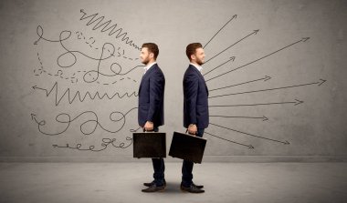 İki seçenek ile işadamı