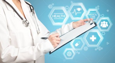 kadın doktor ile not etmek