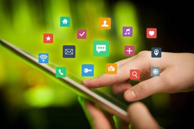 Tablet apps ile dokunmadan parmak