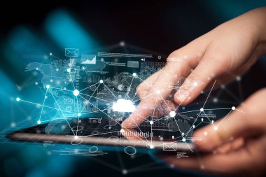 Tablet grafiklerle dokunmadan parmak