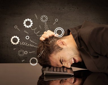 Depresif kafadan fırlayan çarklar