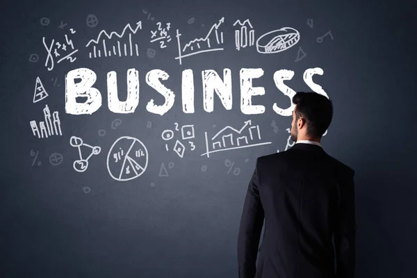 Uomo d'affari con Business plan — Foto Stock