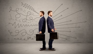 İki seçenek ile işadamı