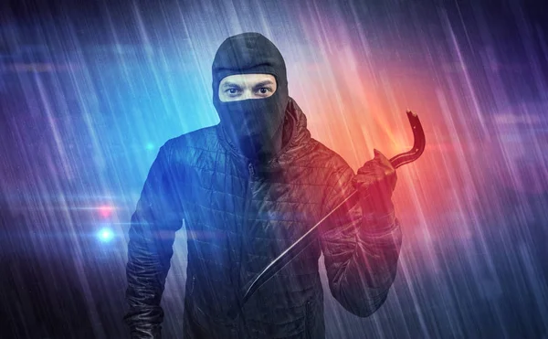 Burglar in action. — Stock Photo, Image