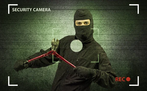 Burglar in action. — Stock Photo, Image