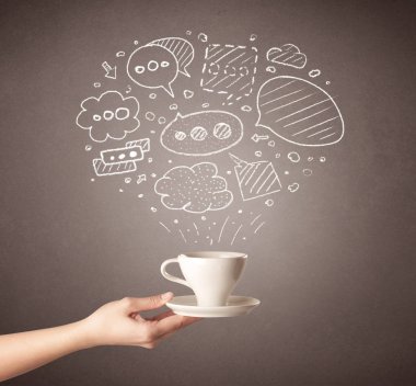 El tutma kahve Kupası