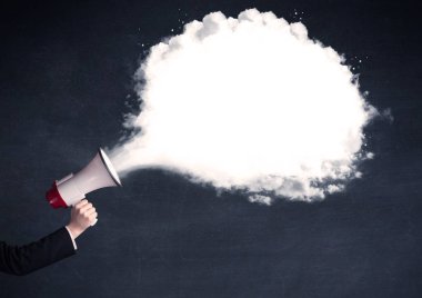 Düz mesaj bulutla megafon