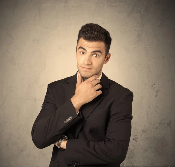 Sales worker making face expressions — Stock Photo, Image