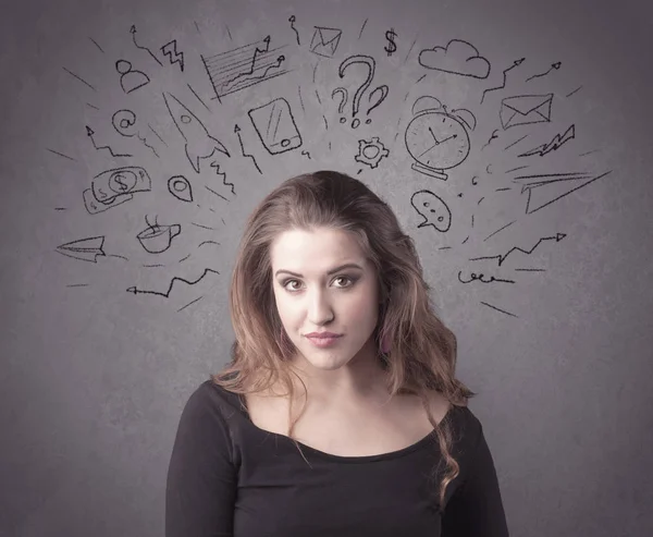 komik yüz ifadesi ile kız