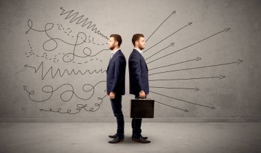 İki seçenek ile işadamı