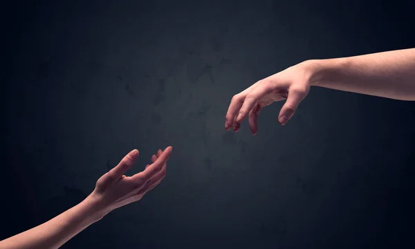 Hand about to touch another one — Stock Photo, Image