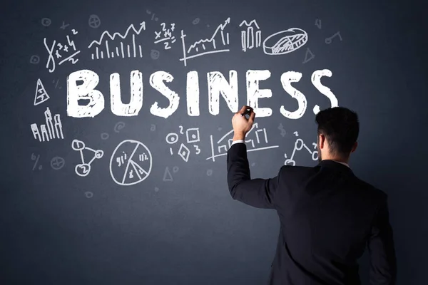 Geschäftsmann mit Businessplan — Stockfoto