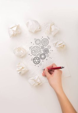 El buruşuk kağıt yazma