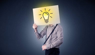 Ampul ile işadamı holding kağıt