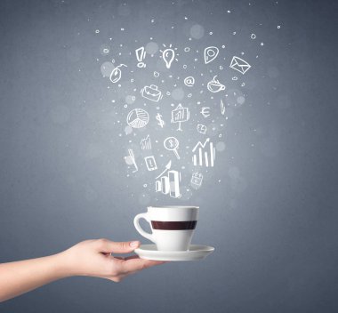 El tutma kahve Kupası