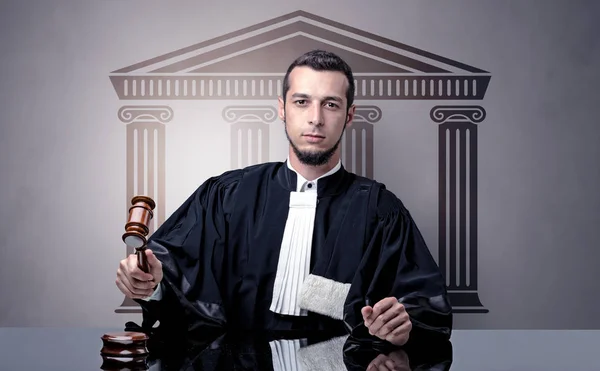 Young judge making decision — Stock Photo, Image