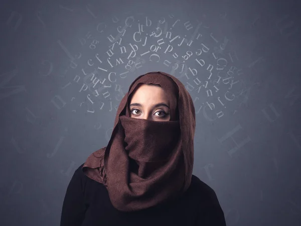 Muslim woman wearing niqab — Stock Photo, Image