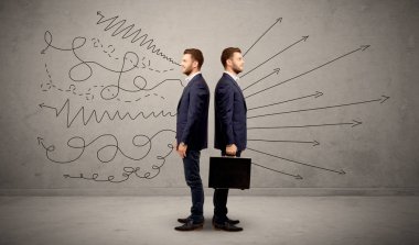 İki seçenek ile işadamı