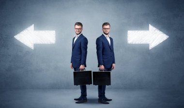 İki seçenek ile işadamı