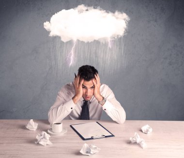 Ofisteki stresli iş adamı