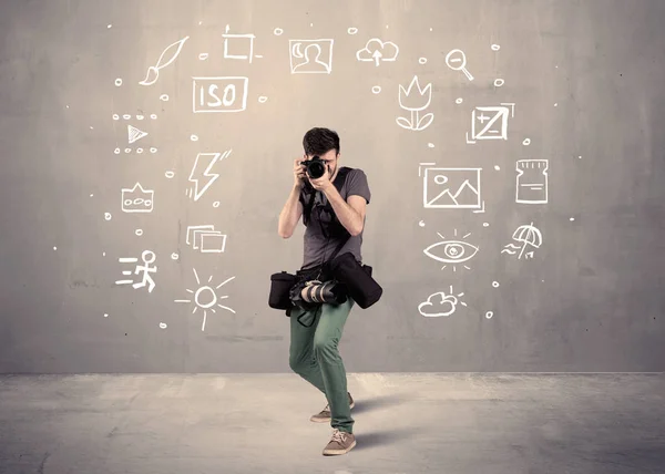 Photographe apprendre à utiliser la caméra — Photo