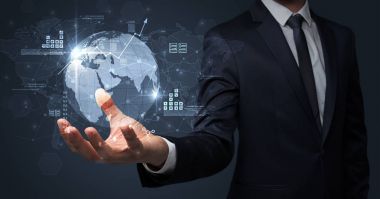 Küresel Internet kavramı işadamı ile kullanma