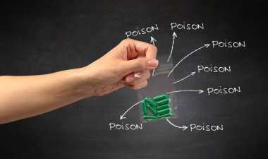 Hapları blackboard duvar kağıdı ile teslim