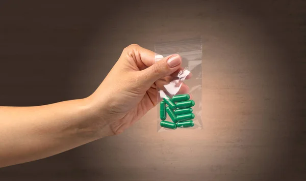 Препараты в пластиковом пакете — стоковое фото