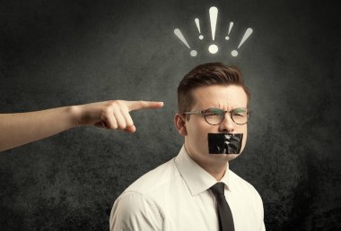 İş çalışan gösteren bir el