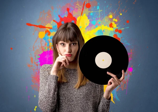 Donne che detengono il record di vinile — Foto Stock