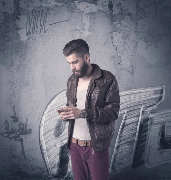 A modern young male in casual fashion — Stock Photo, Image